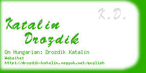 katalin drozdik business card